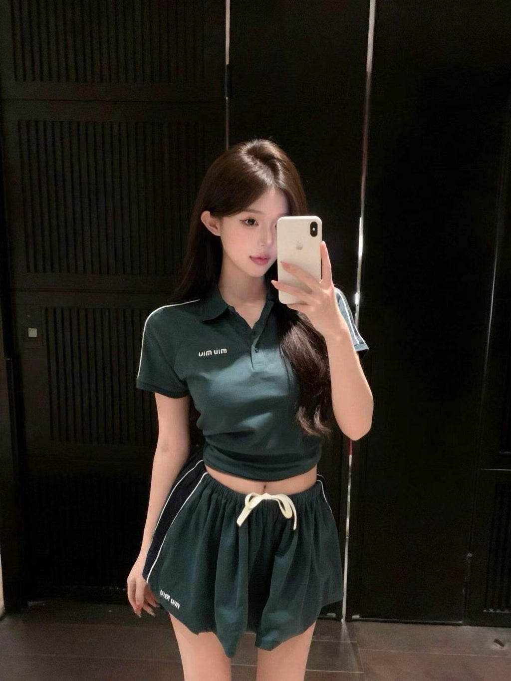 2026 Women's MM Logo Embroidered Skirt (FF703)