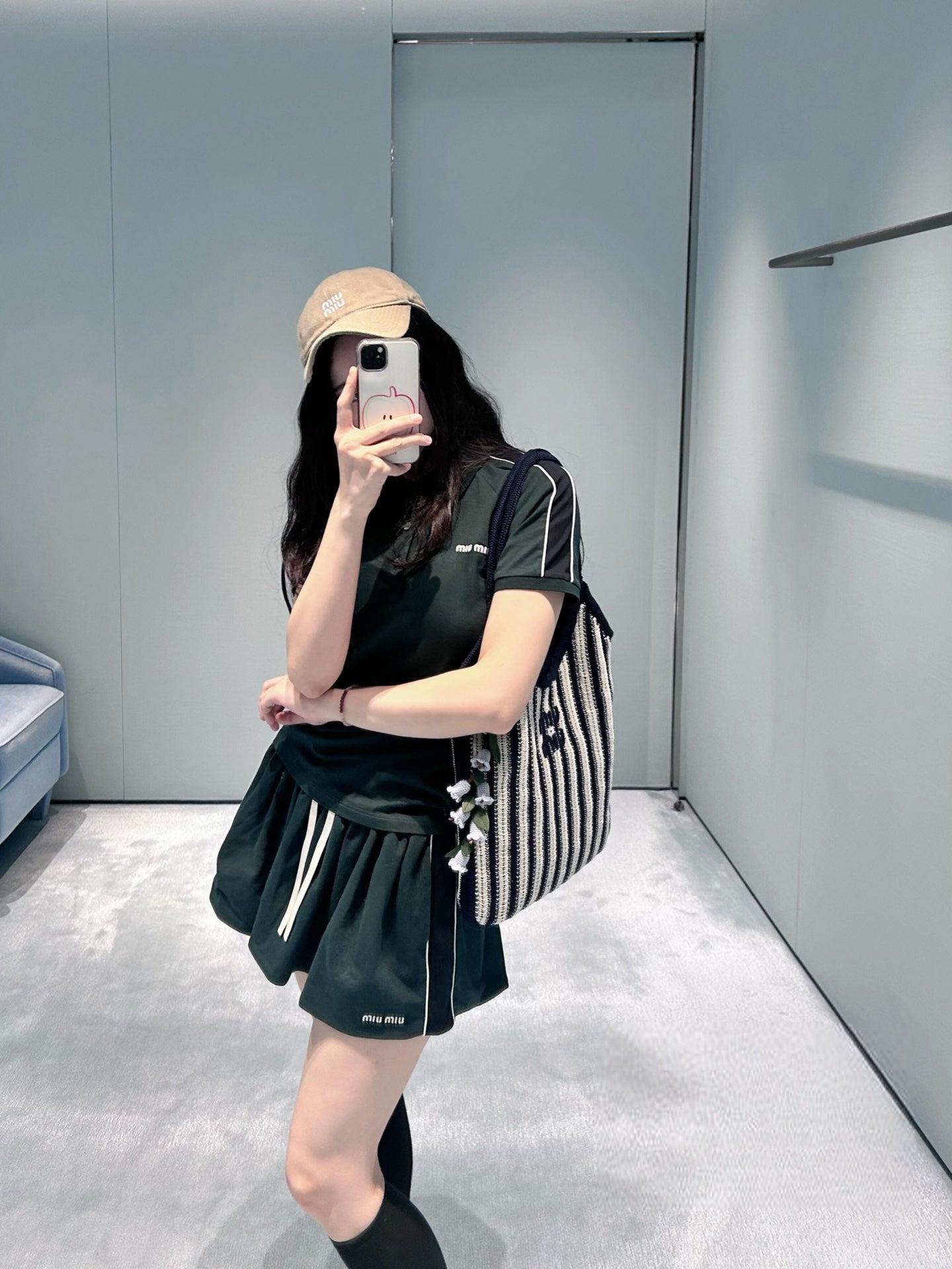 2026 Women's MM Logo Embroidered Skirt (FF703)