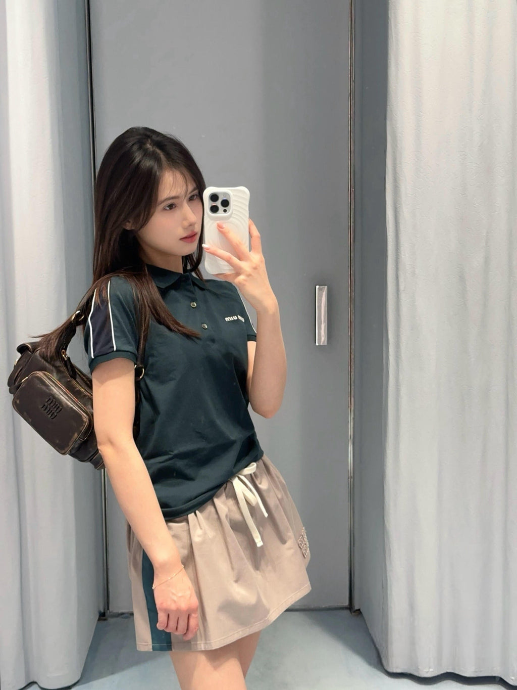 2026 Women's MM Embroidered Logo Polo Shirt (FF702)