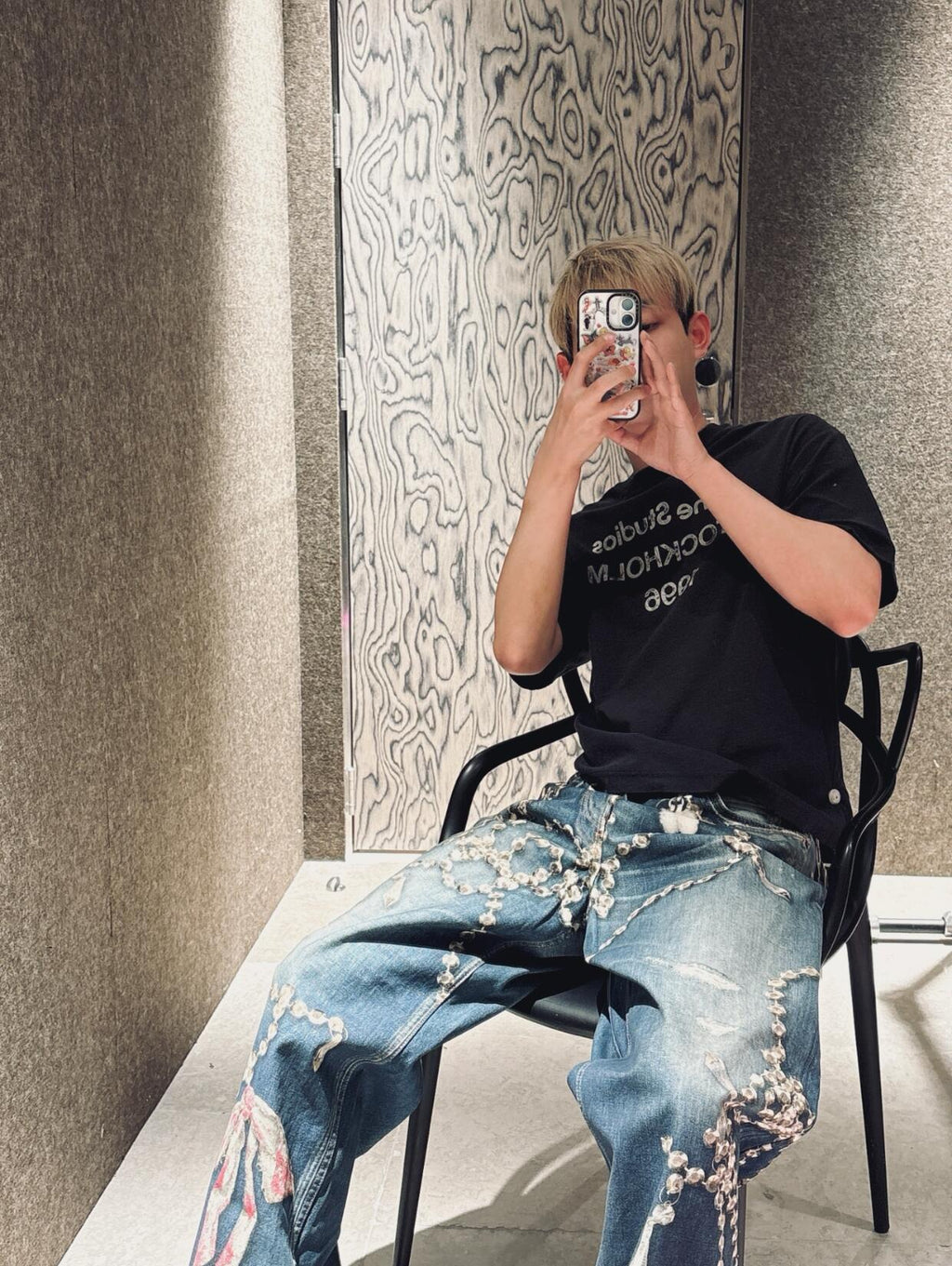 2026 New Acn Optical Illusion Print Distressed Denim Trousers (BB851-C05)