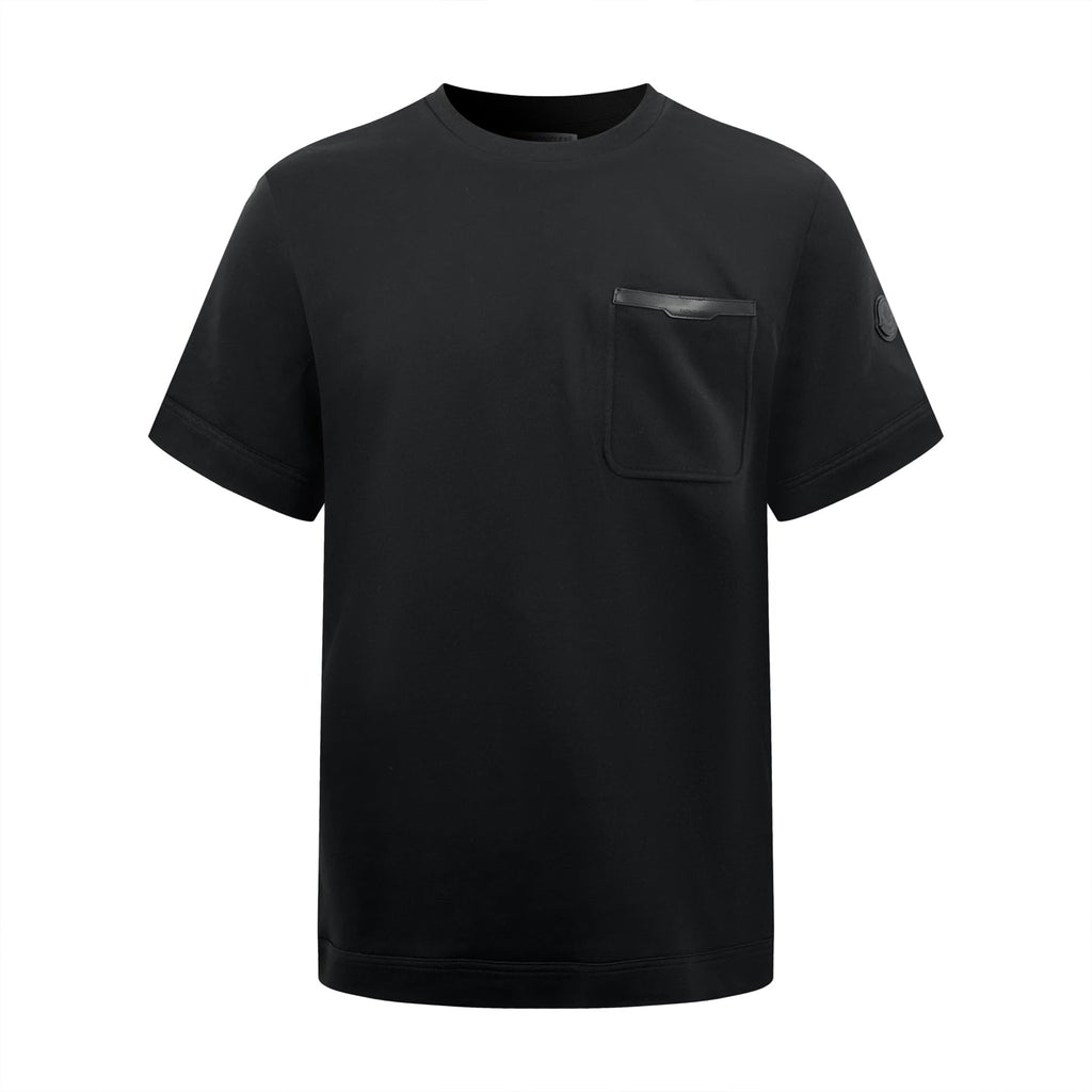 2026 New Mon Leather-Trimmed Pocket Short-Sleeved Top (AA573-A20)