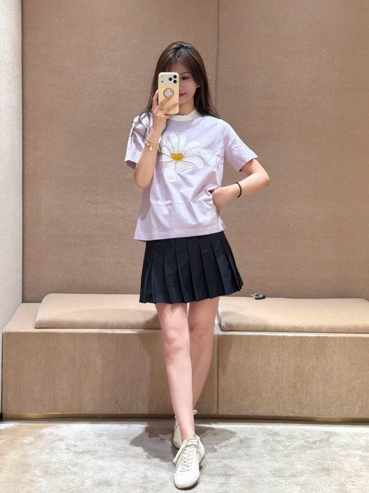 2026 Women's BBR Daisy Embroidered Short-Sleeved Top (DD120)