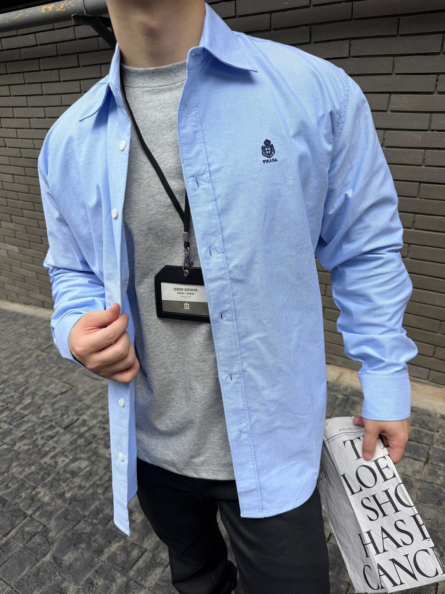 2026 New Triangle Brand Embroidered Logo Shirt (BB858-B15)
