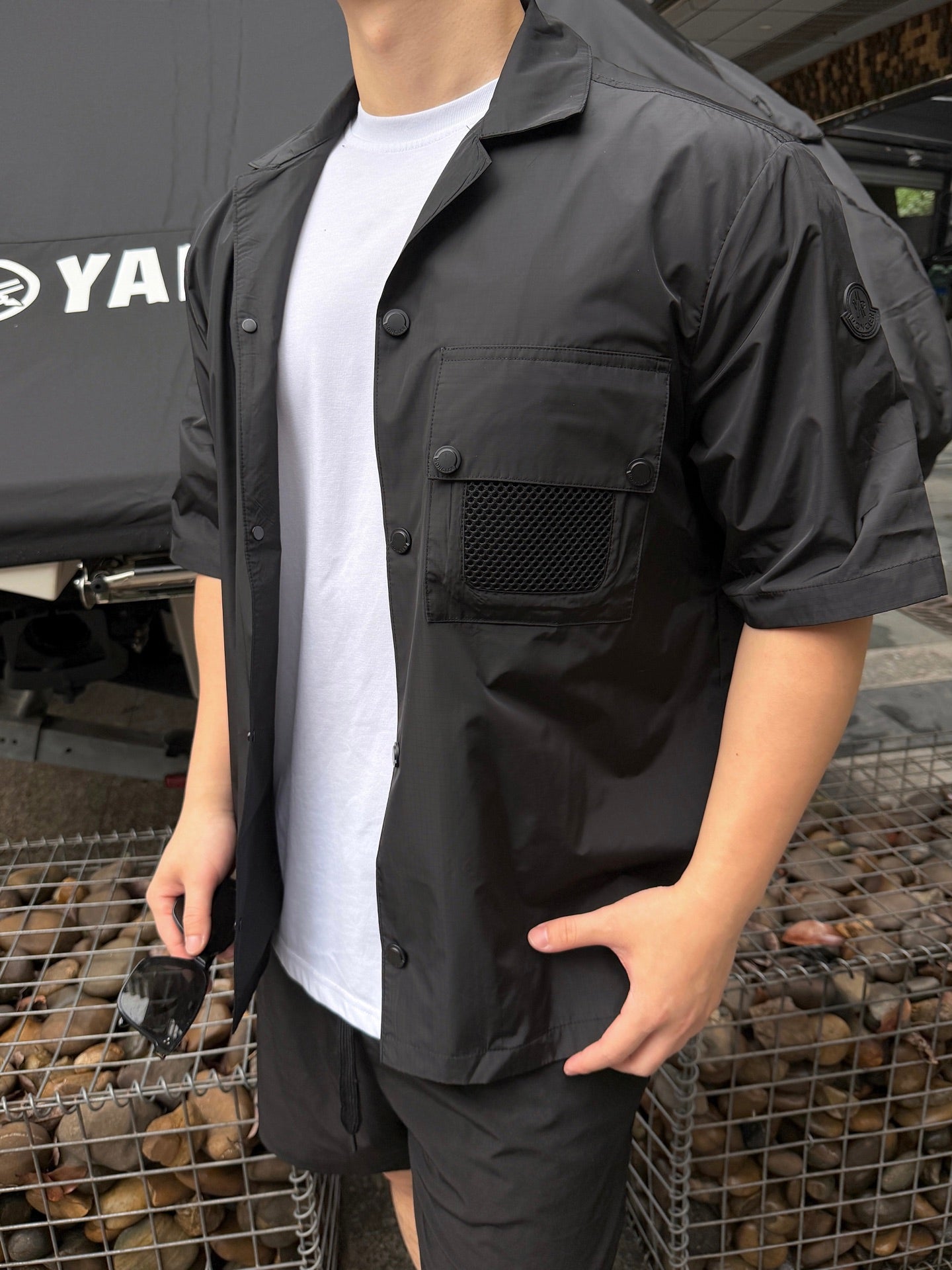 2026 New Mon Logo Patch Pocket Short-Sleeved Shirt (AA613-A85)