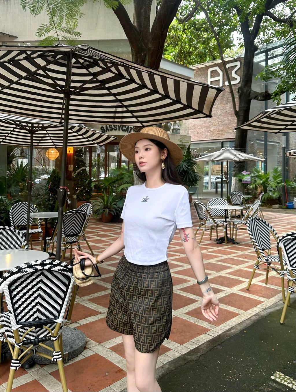 2026 Women's FF All-over Print Casual Shorts (DD134)