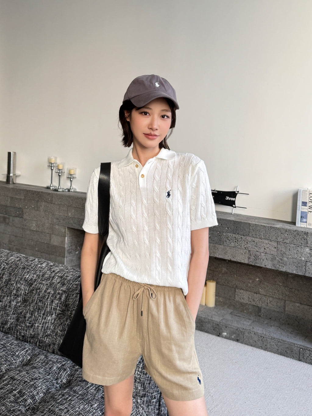 2026 Women's RL Embroidered Linen Shorts (FF749)
