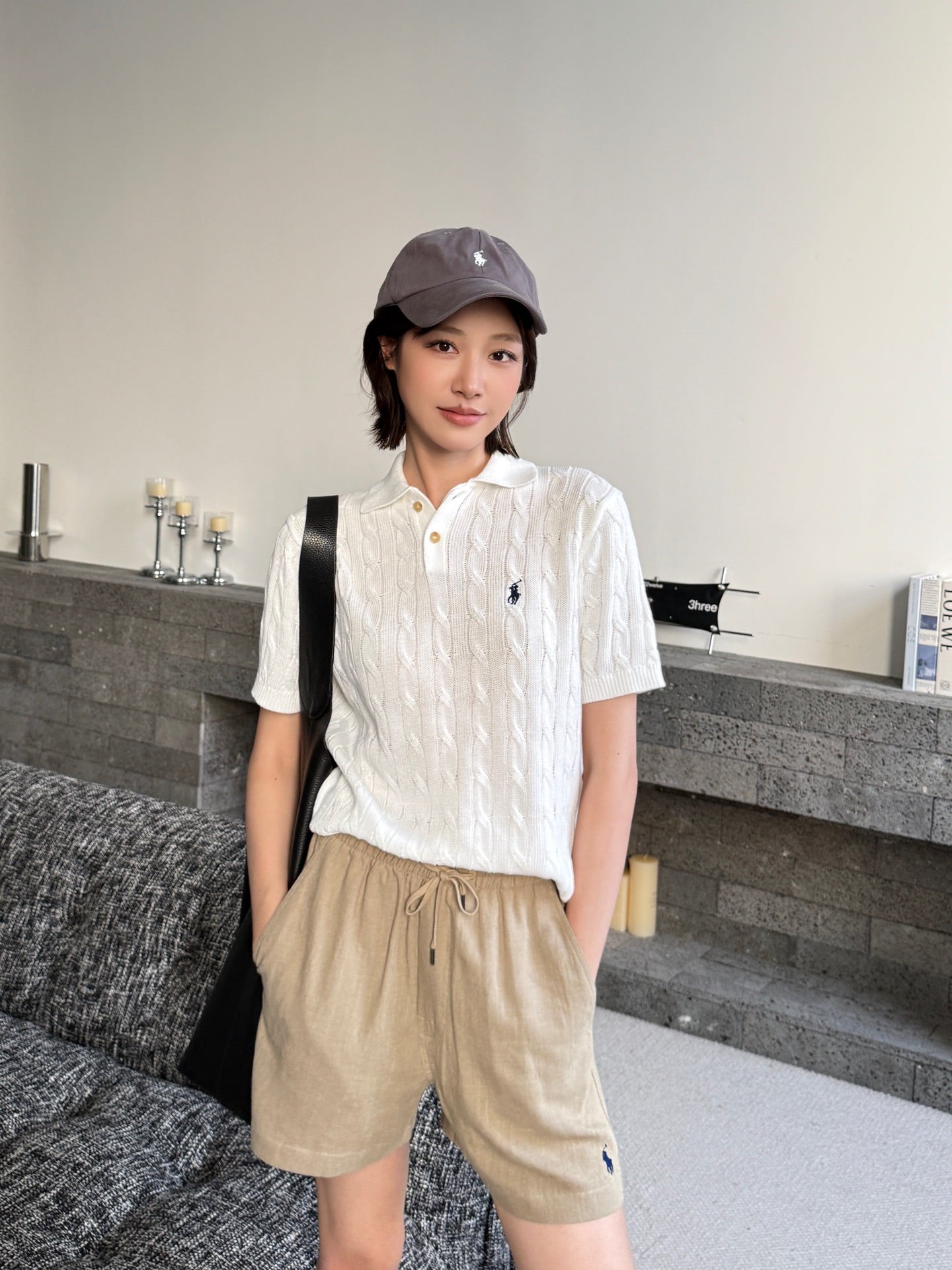 2026 Women's RL Embroidered Linen Shorts (FF749)