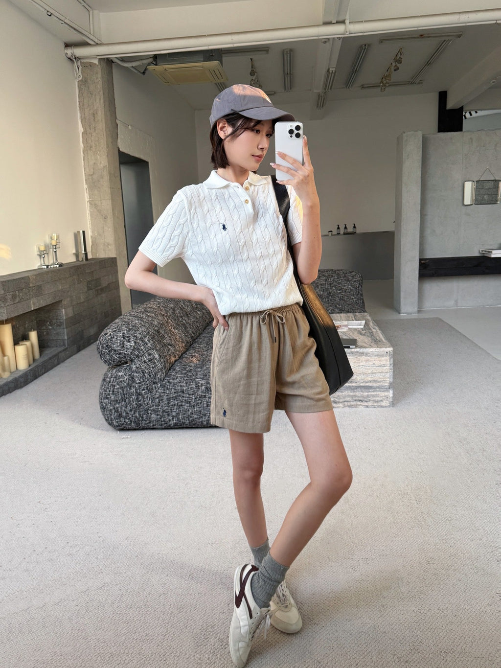 2026 Women's RL Embroidered Linen Shorts (FF749)