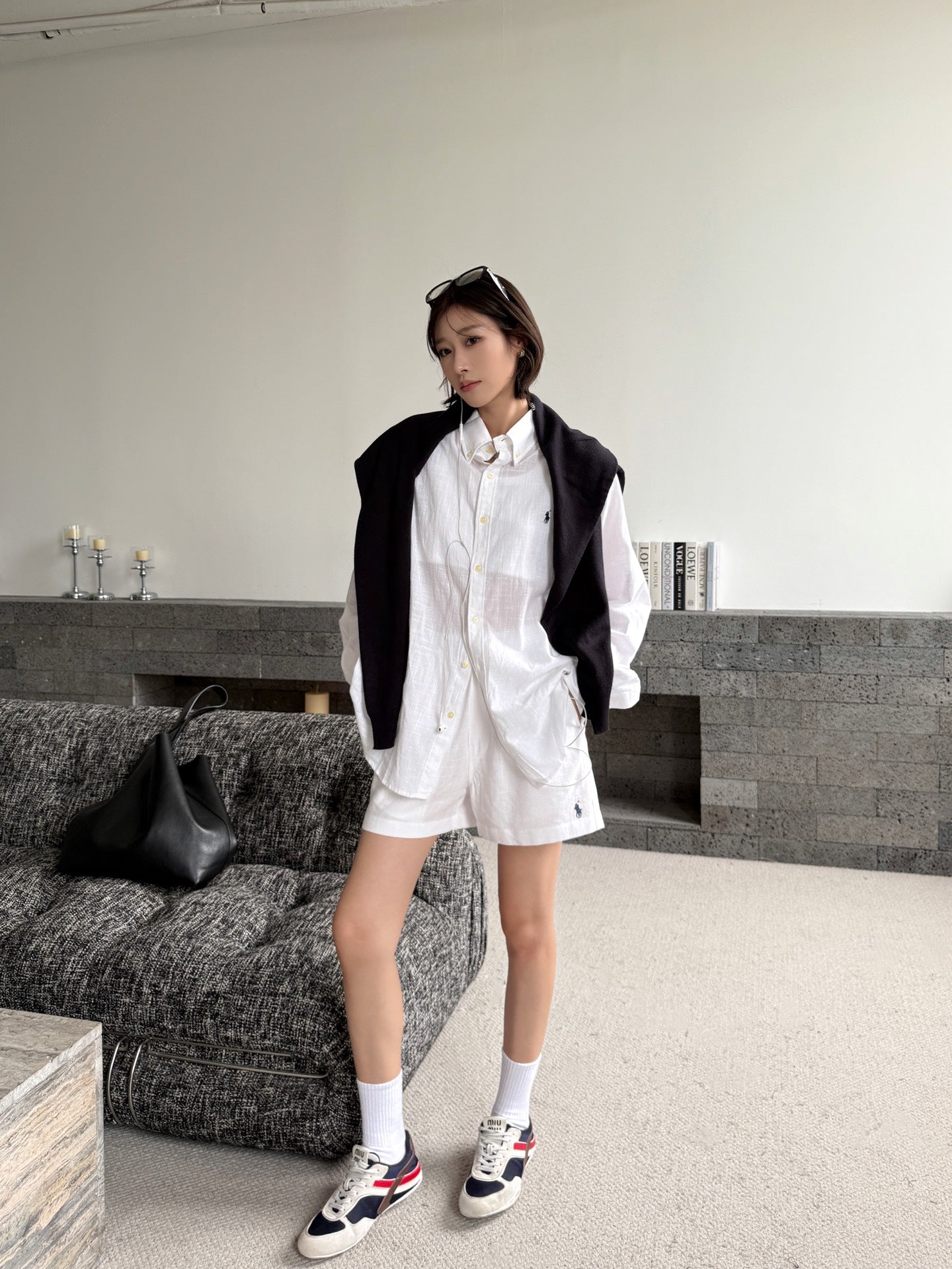 2026 Women's RL Embroidered Linen Shorts (FF749)