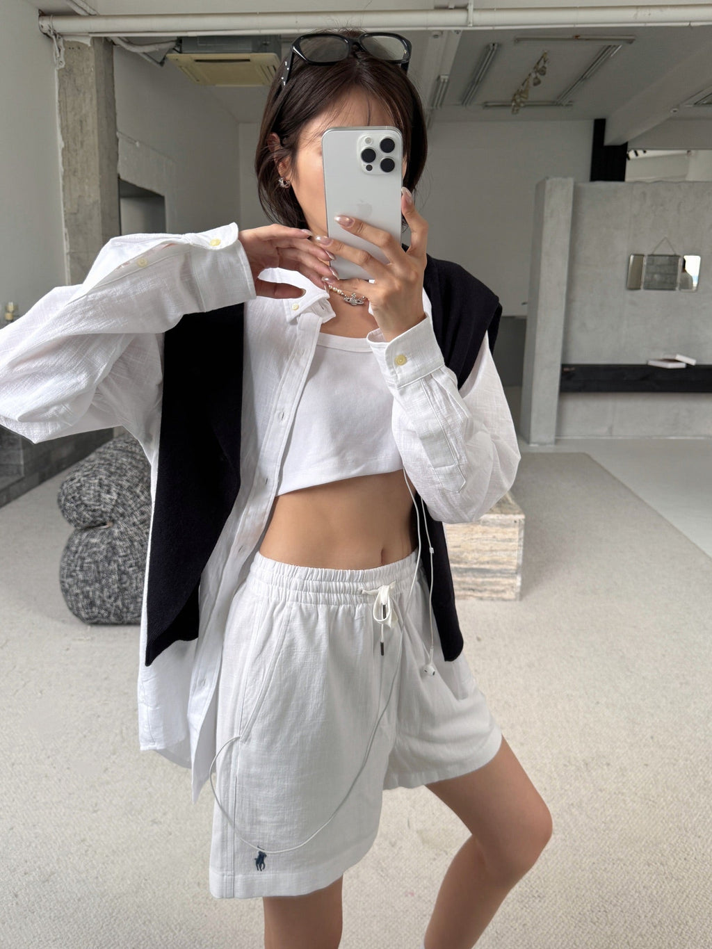2026 Women's RL Embroidered Linen Shorts (FF749)