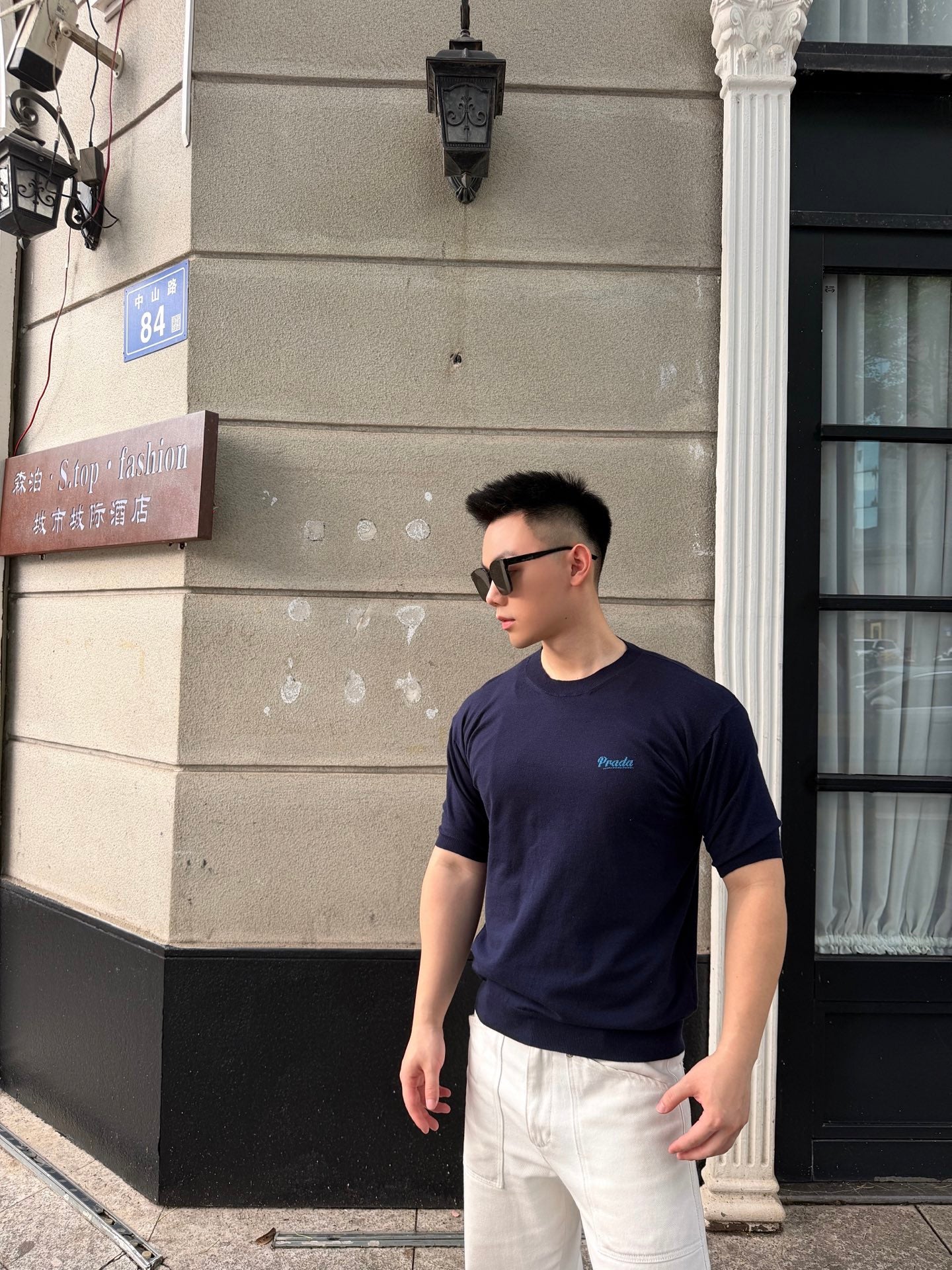 2026 New Triangle Brand Logo Embroidered Short-Sleeved Jumper (AA619-A50)