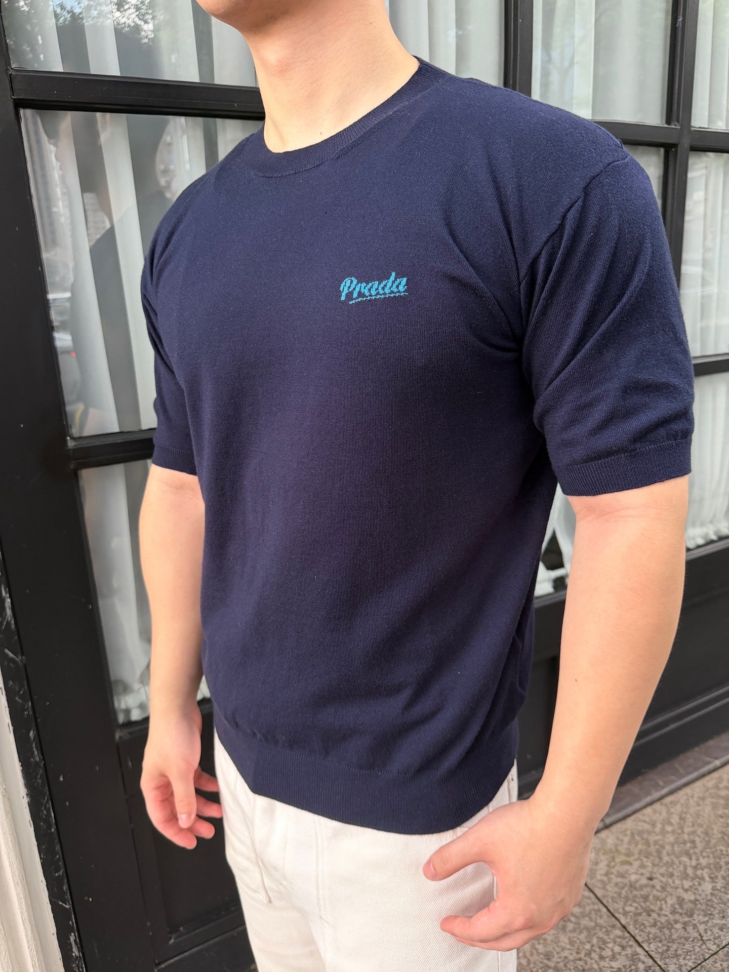 2026 New Triangle Brand Logo Embroidered Short-Sleeved Jumper (AA619-A50)