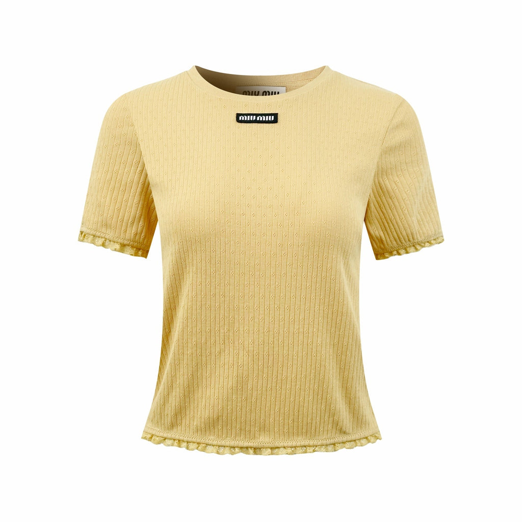 2026 Women's MM Lace Short-Sleeved T-Shirt (FF740)