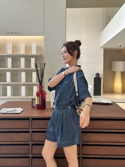 2026 Women's Triangle Brand Denim Dress (DD121)