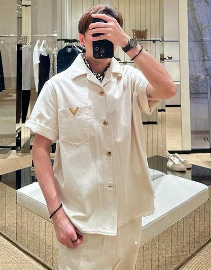2026 New Style VA Logo Denim Shirt (AA618-A85)
