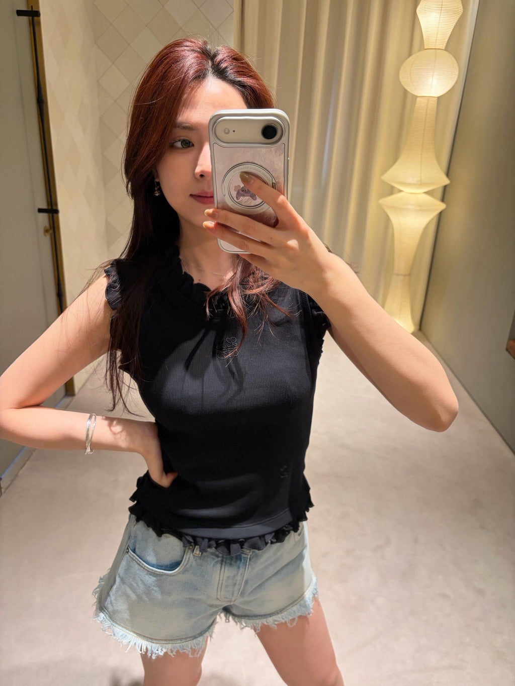 2026 Women's Way Embroidered Ruffle Tank Top (DD129)