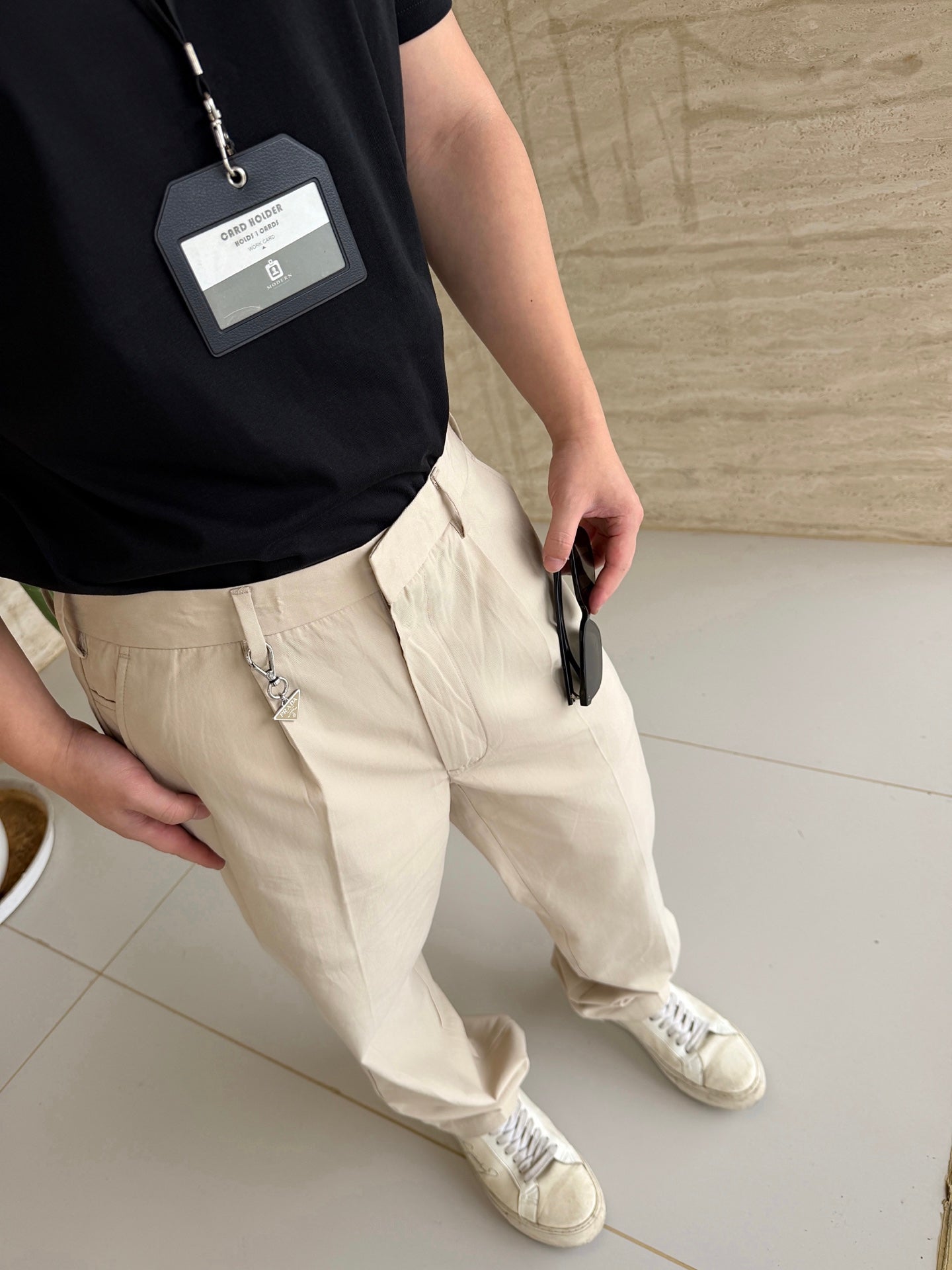 2026 New Triangle Brand Logo Keyring Trousers (BB860-B25)