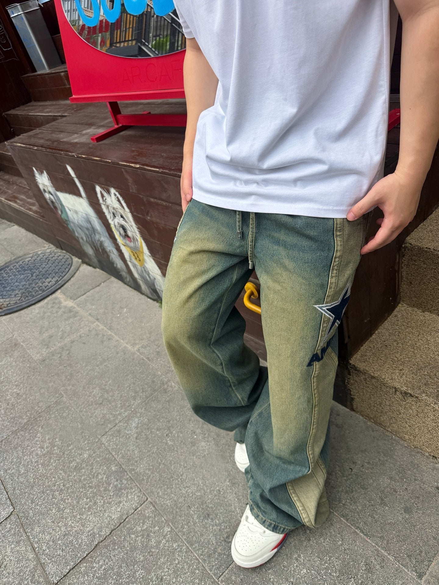 2026 New AR Logo Embroidered Jeans (BB861-B55)