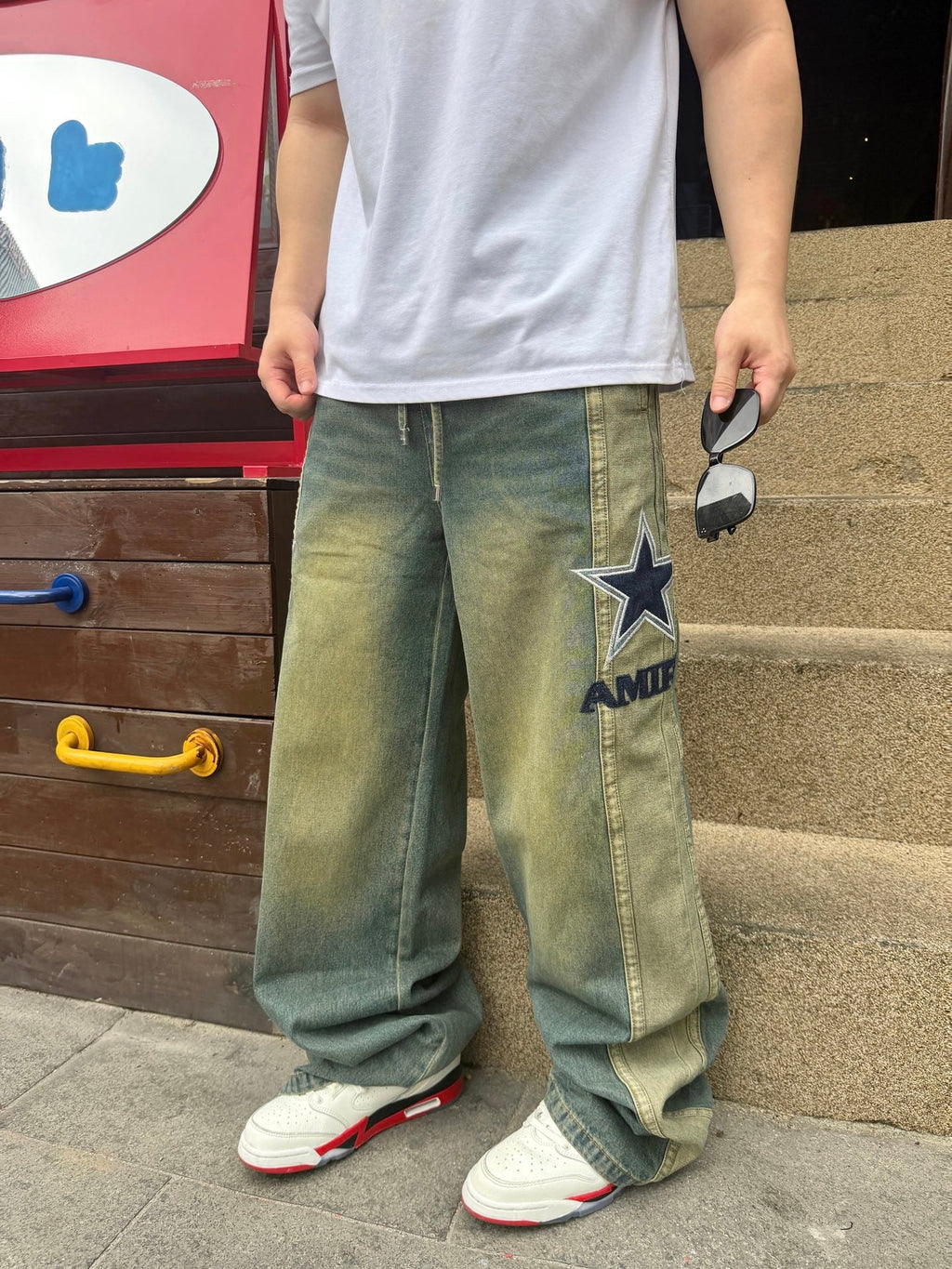 2026 New AR Logo Embroidered Jeans (BB861-B55)