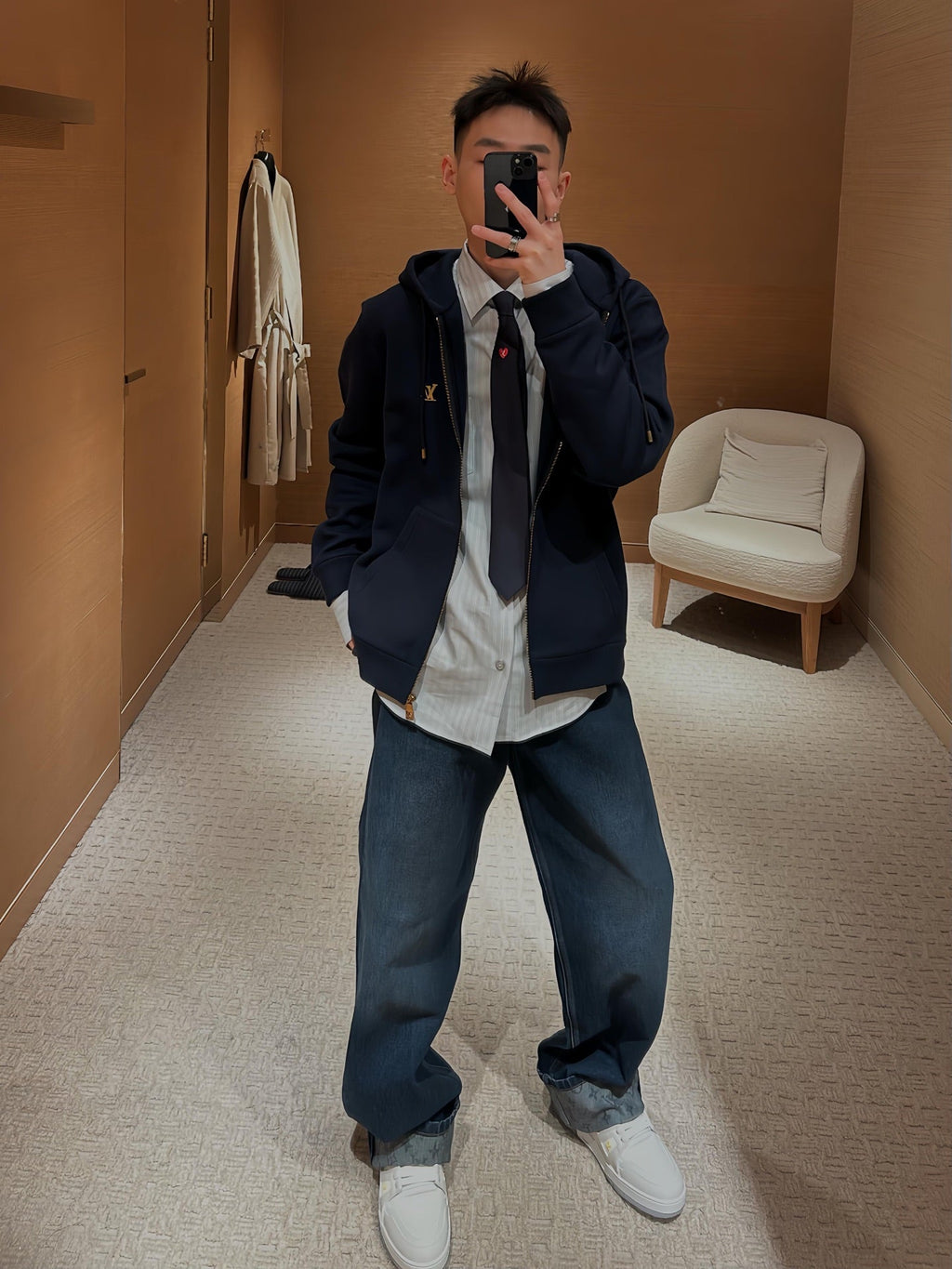 2026 New LY Logo Cuffed Jeans (BB866-B70)