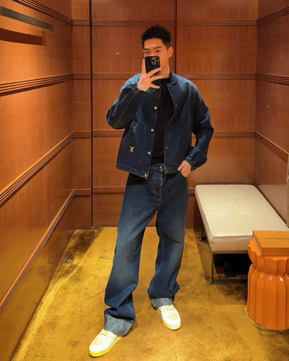 2026 New LY Logo Cuffed Jeans (BB866-B70)