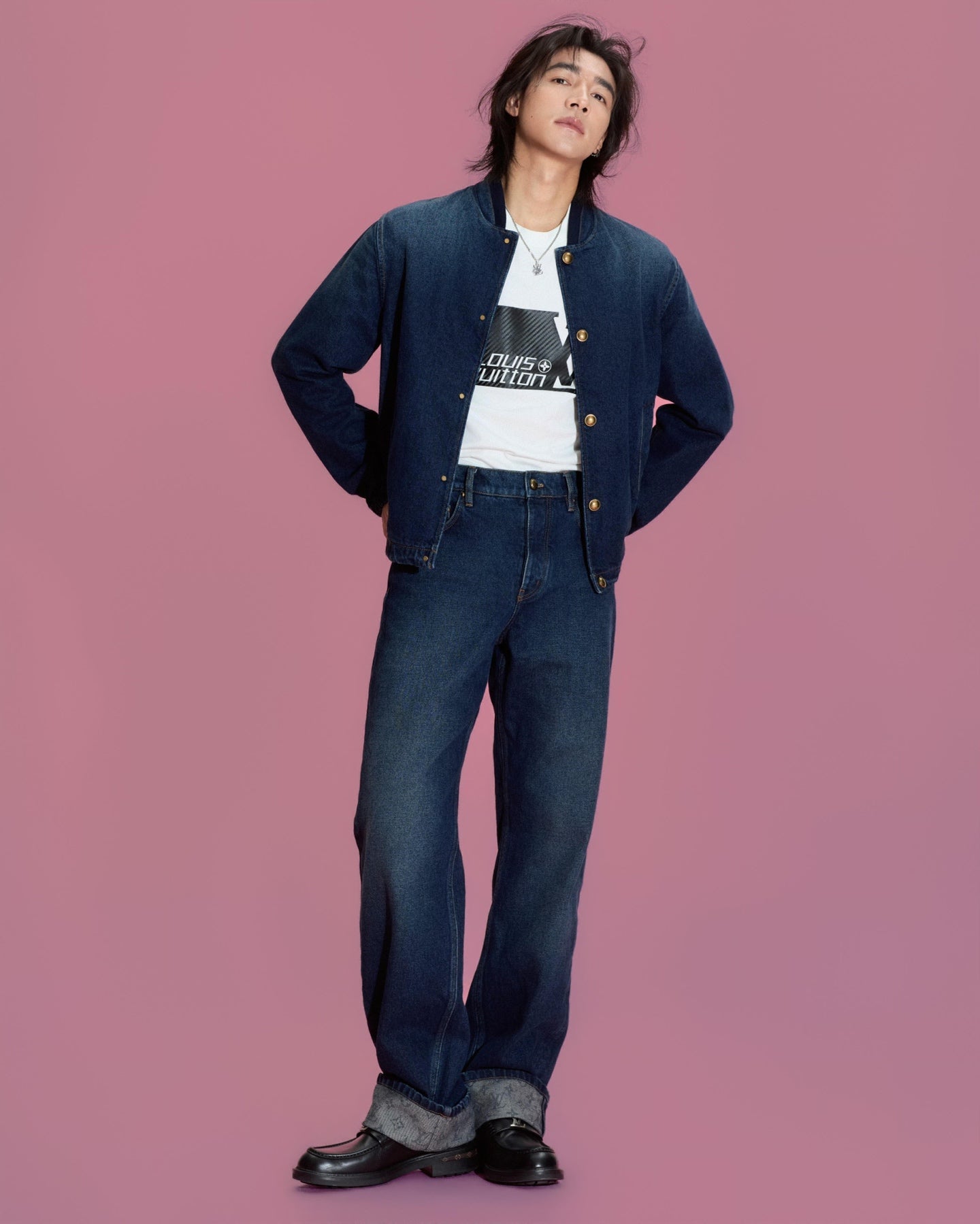 2026 New LY Logo Cuffed Jeans (BB866-B70)