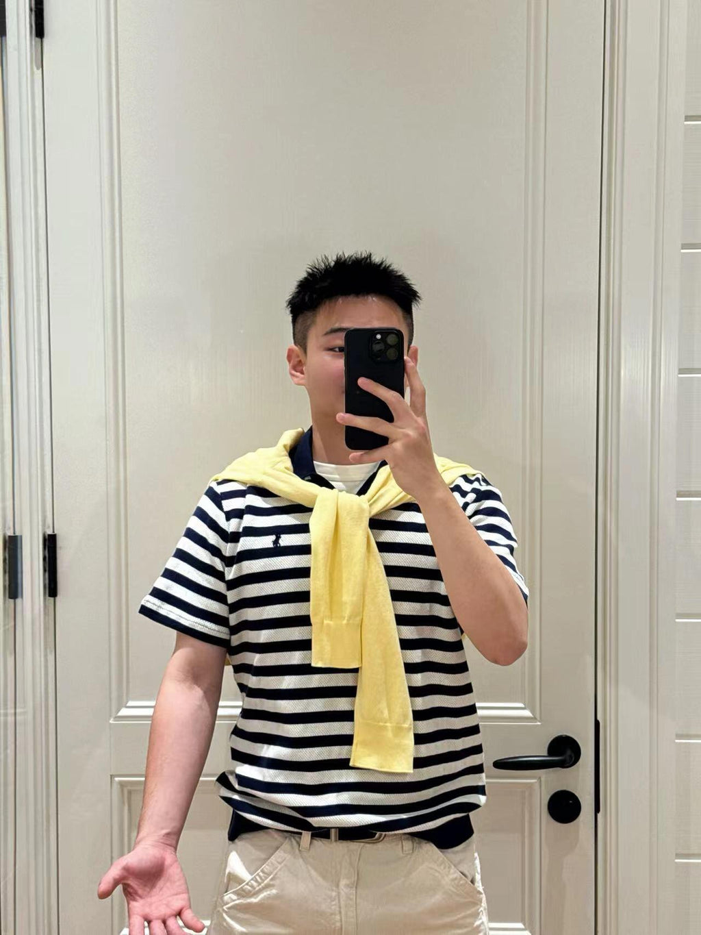 2026 New RL Embroidered Stripe Short-Sleeved Jumper (CC984-A70)