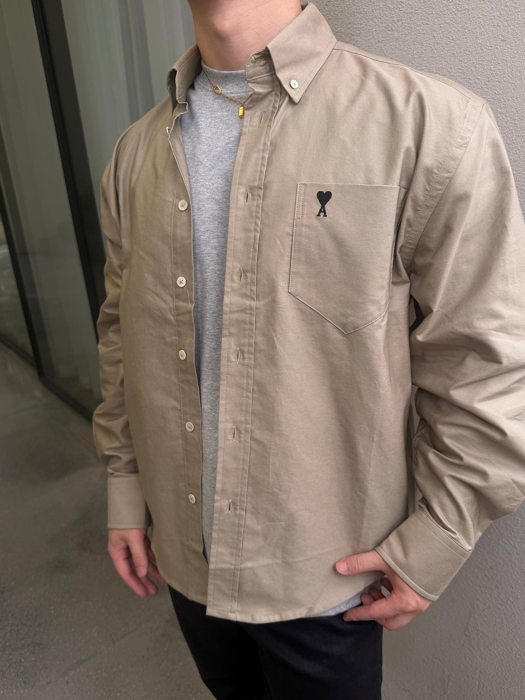 2026 New Heart A Embroidered Pocket Shirt (BB793-B15)