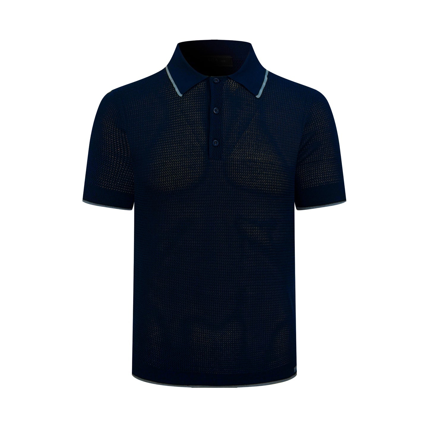 2026 New Triangle Brand Logo Mesh Polo Neck Knit Top (CC983-A75)