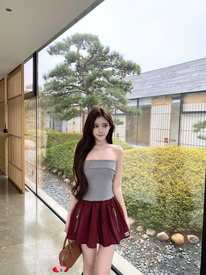 2026 Women's MM Logo Zipper Dress (FF735)