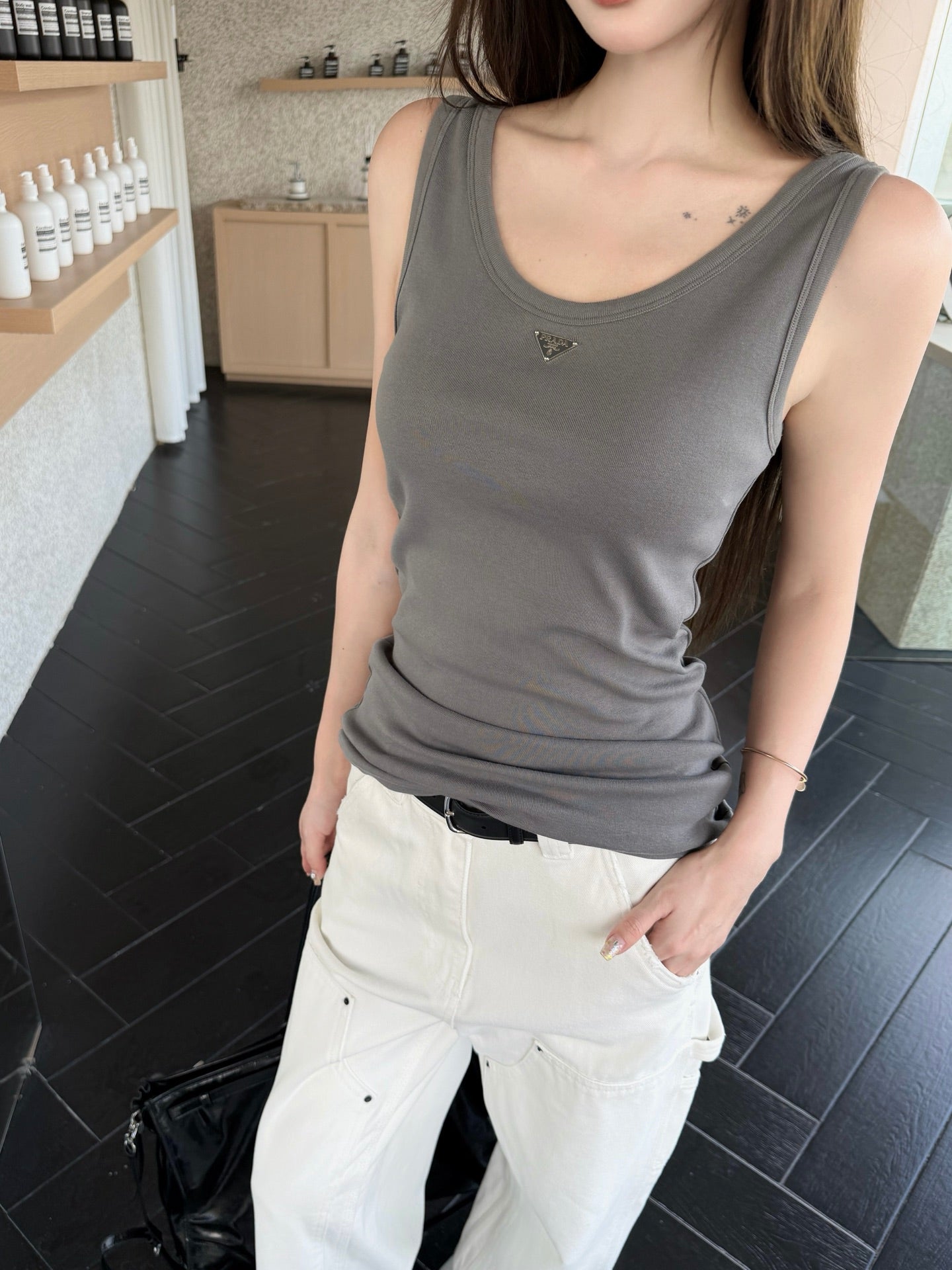 2026 Women's Triangle Brand Tank Top with Triangle Logo on the Chest (FF756)