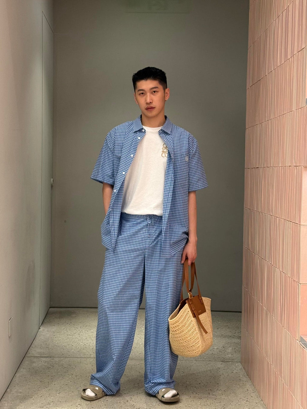 2026 New Way Embroidered Check Short-Sleeved Shirt (AA628-A70)