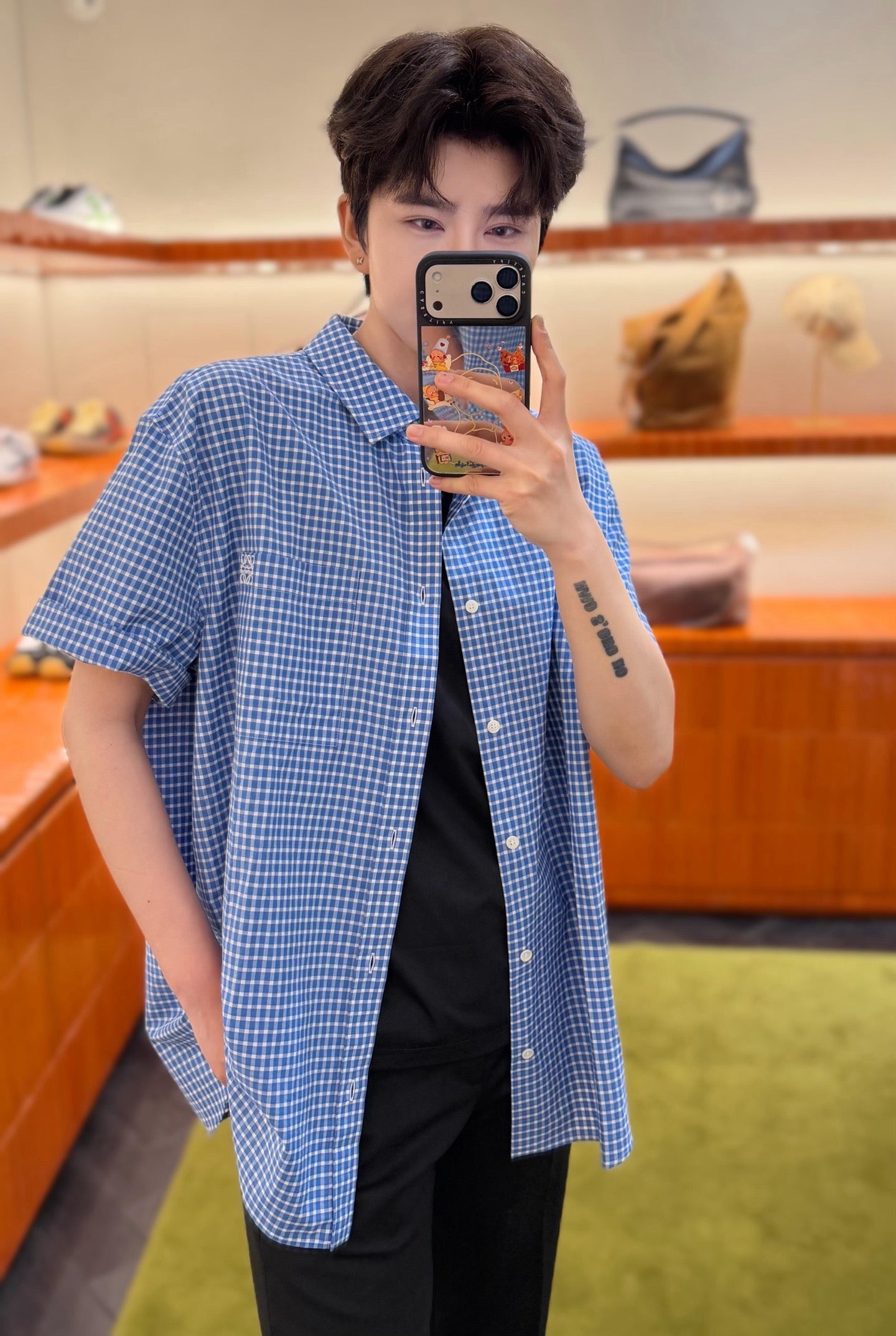 2026 New Way Embroidered Check Short-Sleeved Shirt (AA628-A70)