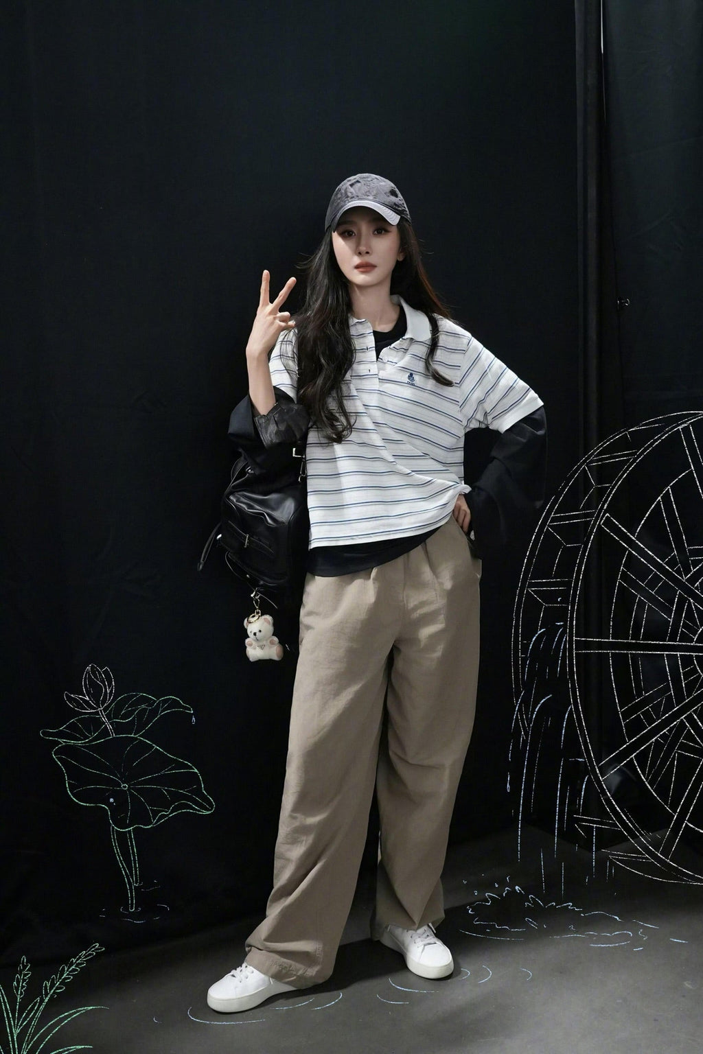 2026 Women's Triangle Brand Striped Embroidered Polo Shirt (FF752)