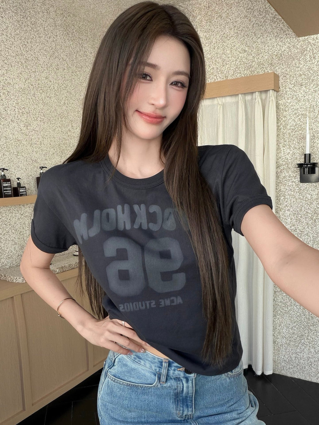 2026 Women's Acn Logo Short-Sleeve T-Shirt (FF757)