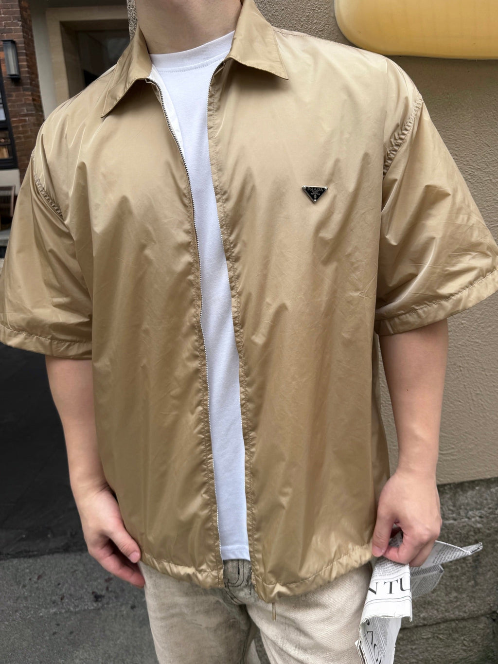 2026 New Triangle Brand Zipper Short-Sleeve Shirt (CC982-A85)