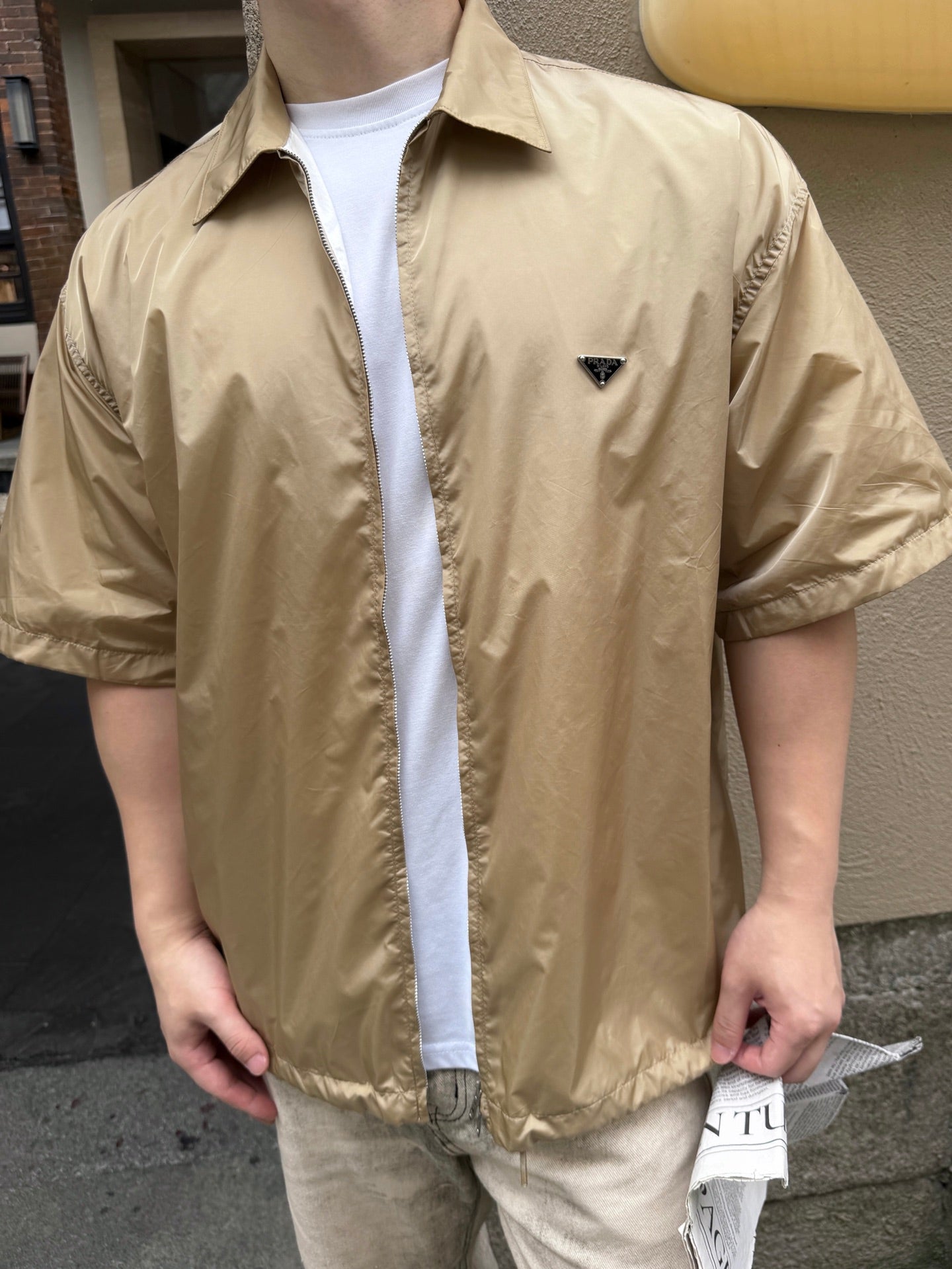 2026 New Triangle Brand Zipper Short-Sleeve Shirt (CC982-A85)