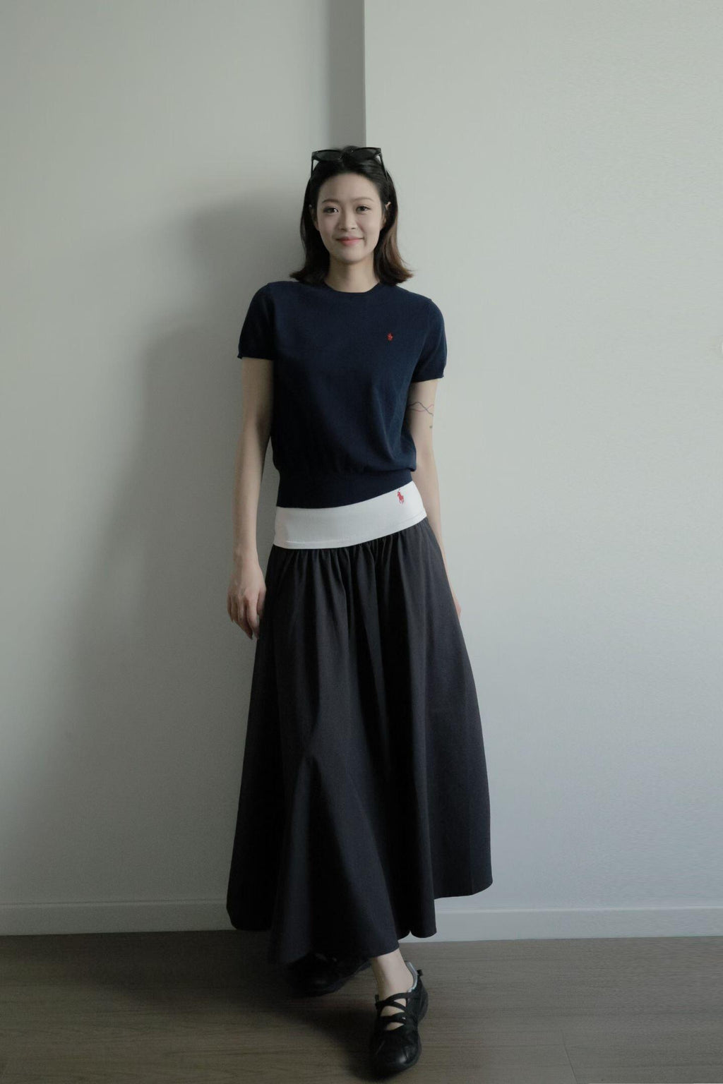 2026 Women's RL Embroidered Lace Edge Skirt (FF748)