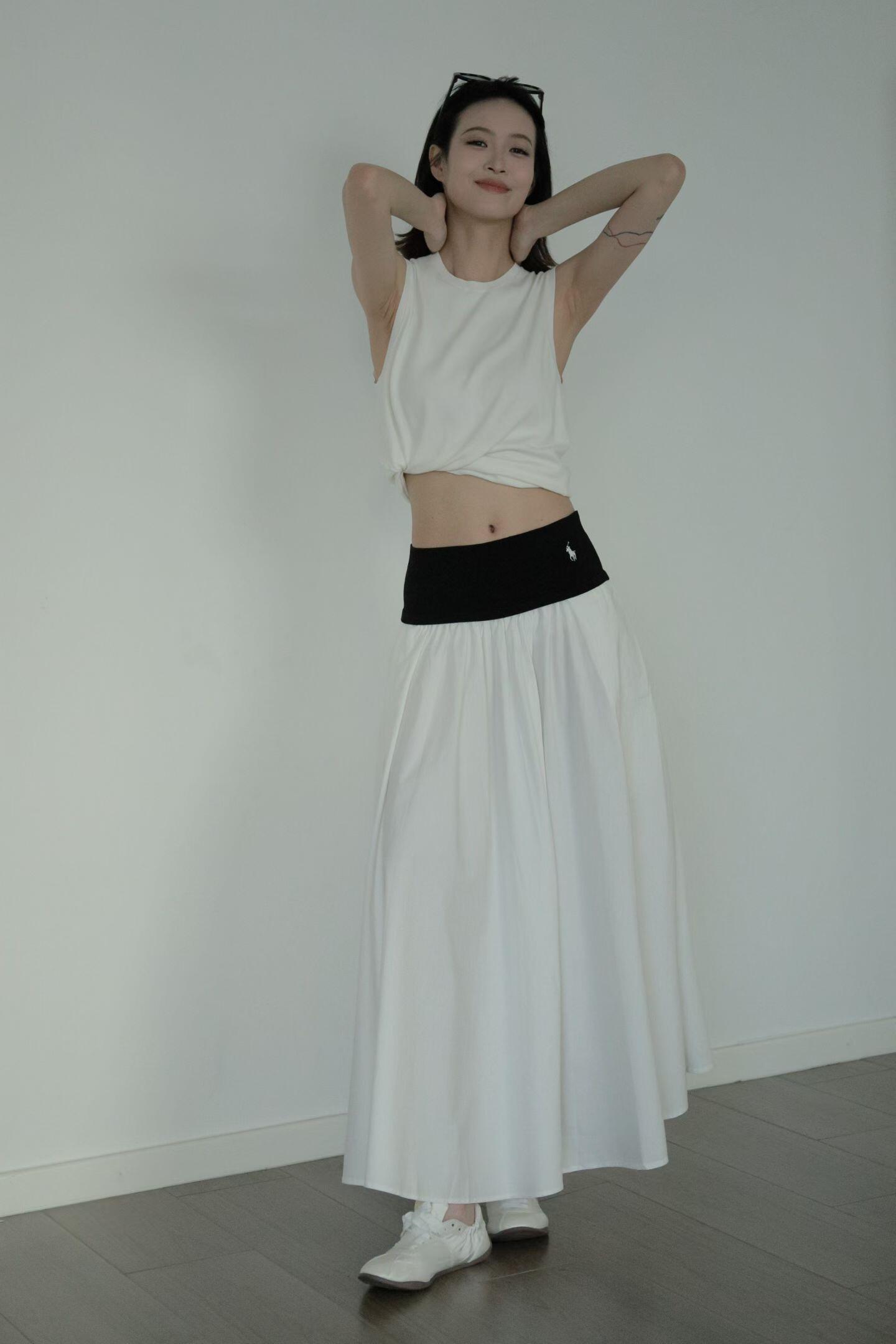 2026 Women's RL Embroidered Lace Edge Skirt (FF748)