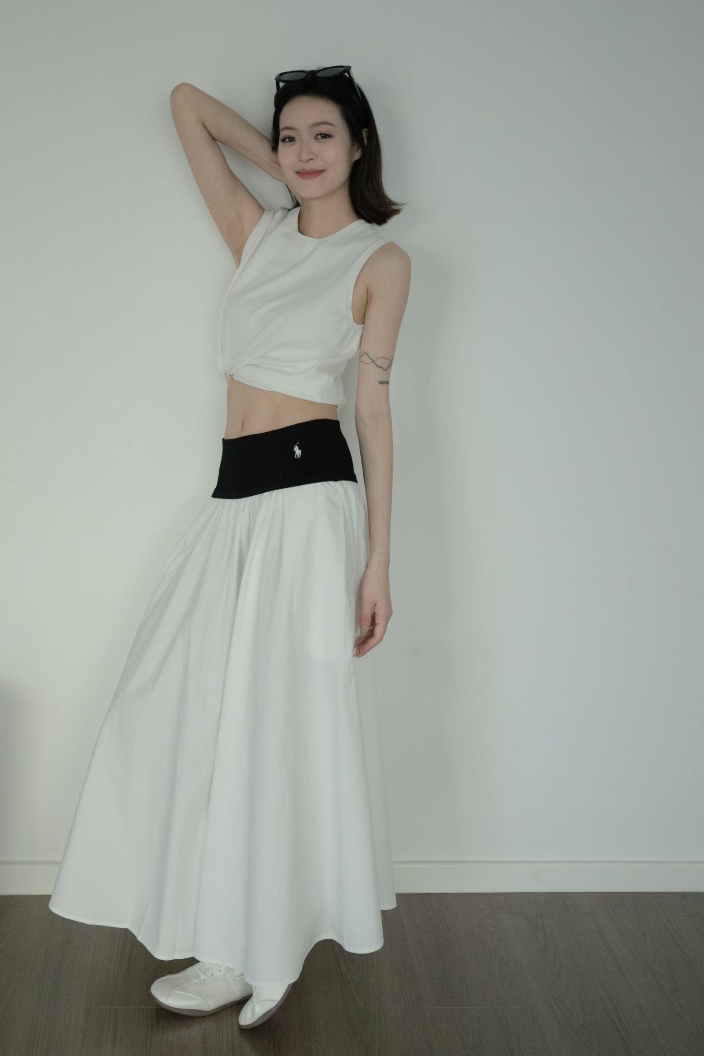 2026 Women's RL Embroidered Lace Edge Skirt (FF748)
