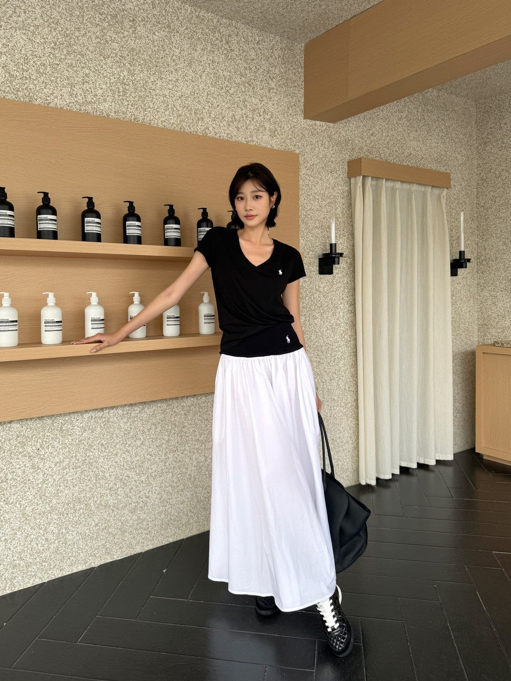 2026 Women's RL Embroidered Lace Edge Skirt (FF748)