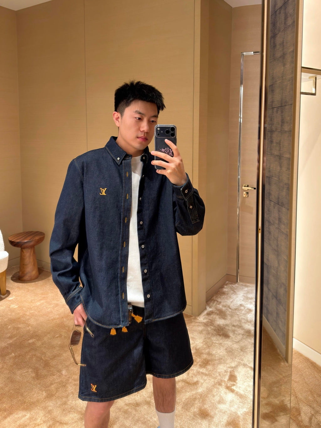 2026 new model LY logo denim shirt (BB884-B30)