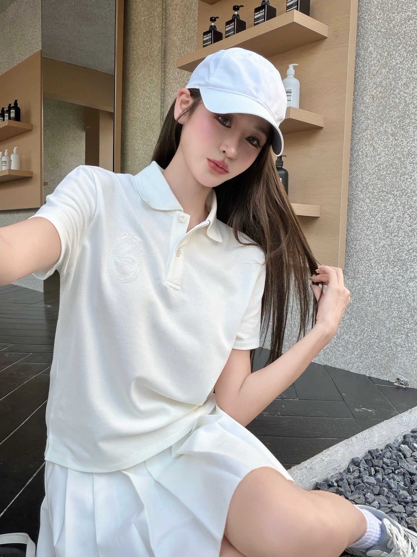 2026 Women's CD Badge Embroidered Polo Shirt (FF759)