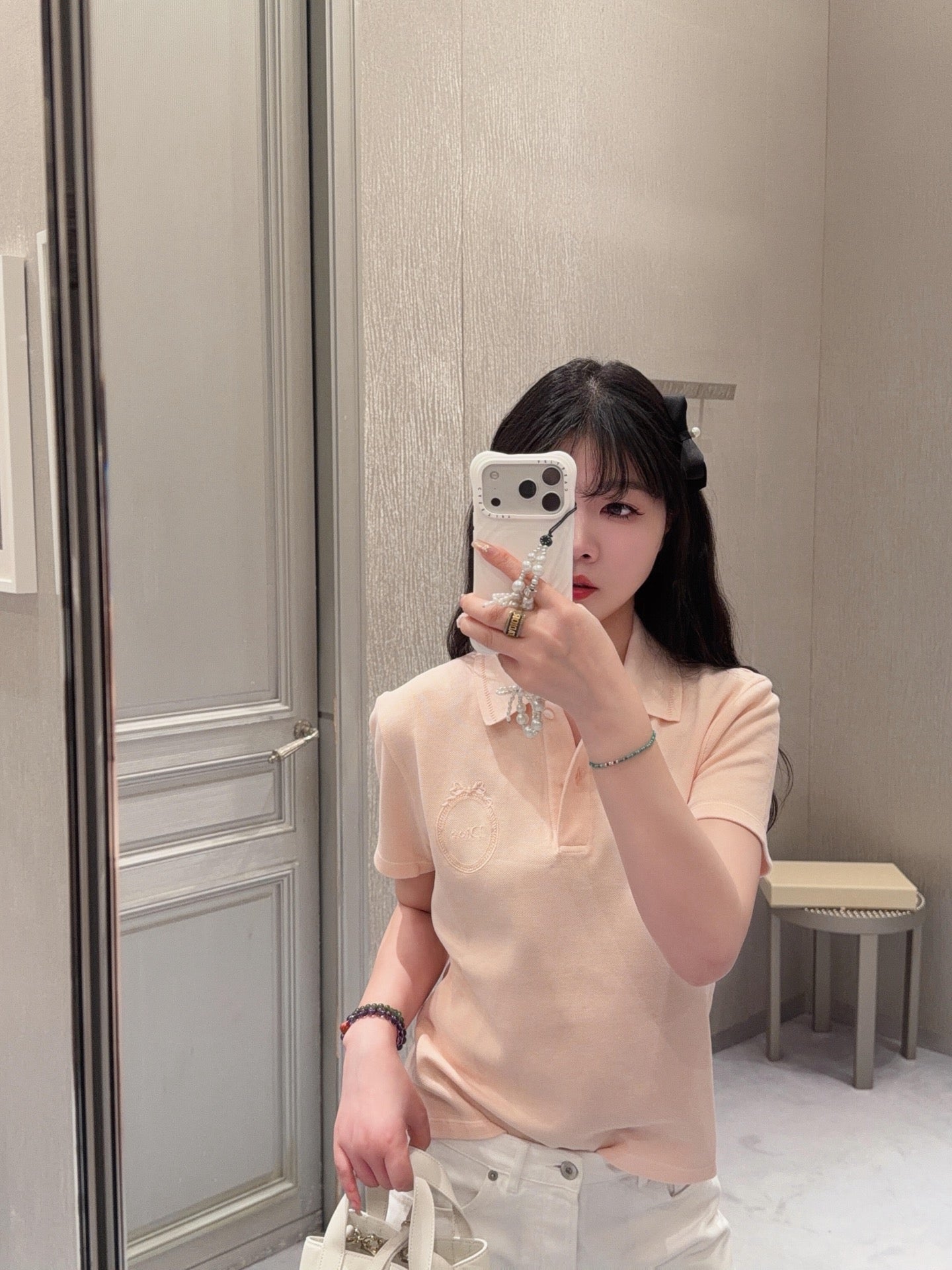 2026 Women's CD Badge Embroidered Polo Shirt (FF759)