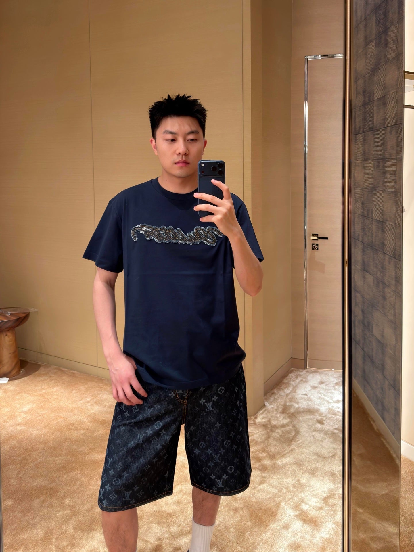 2026 New Model LY Logo Denim Short Sleeve (BB889-A20)