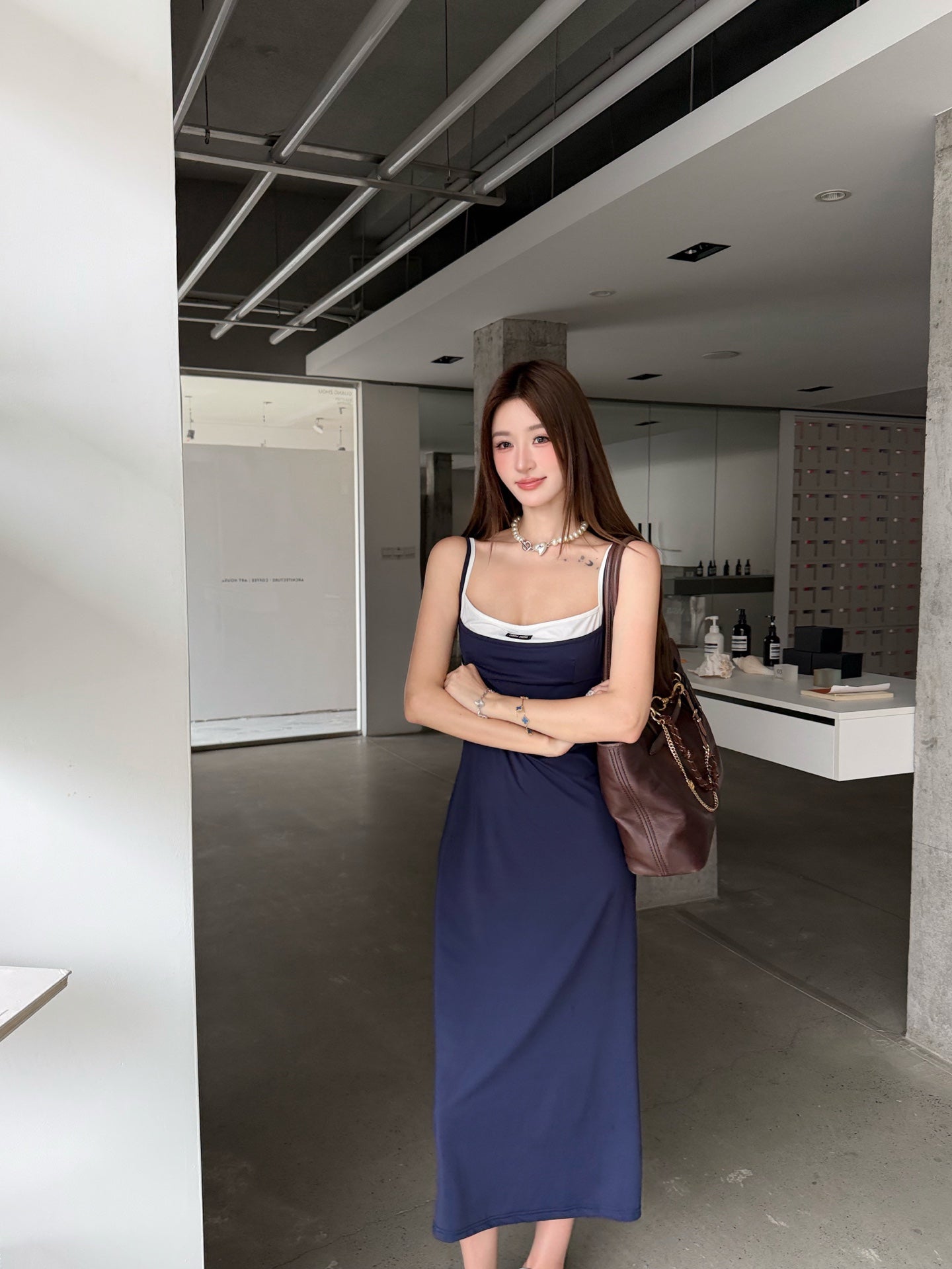 2026 Women's MM Color-Contrasting Dress (FF779)