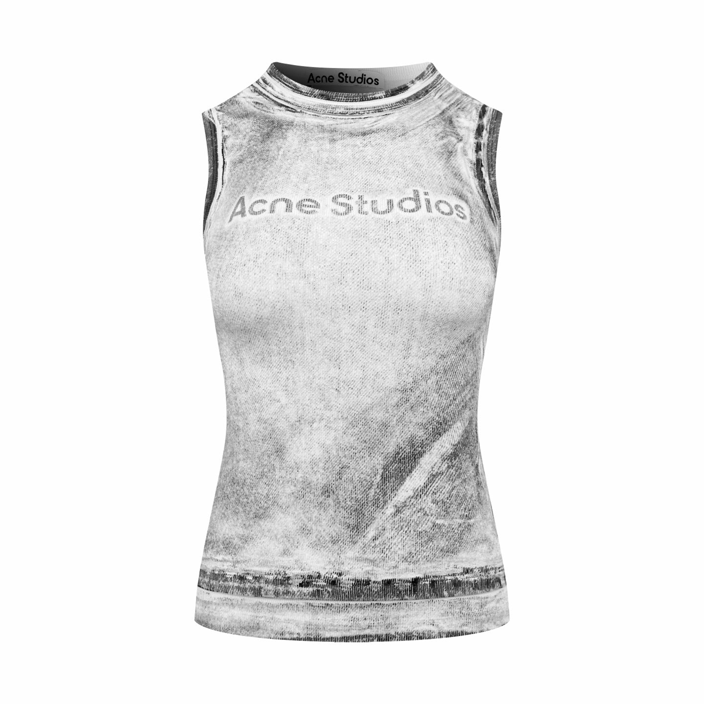 2026 Women's Acn Fake Two-Piece Logo Print Tank Top (EE442)