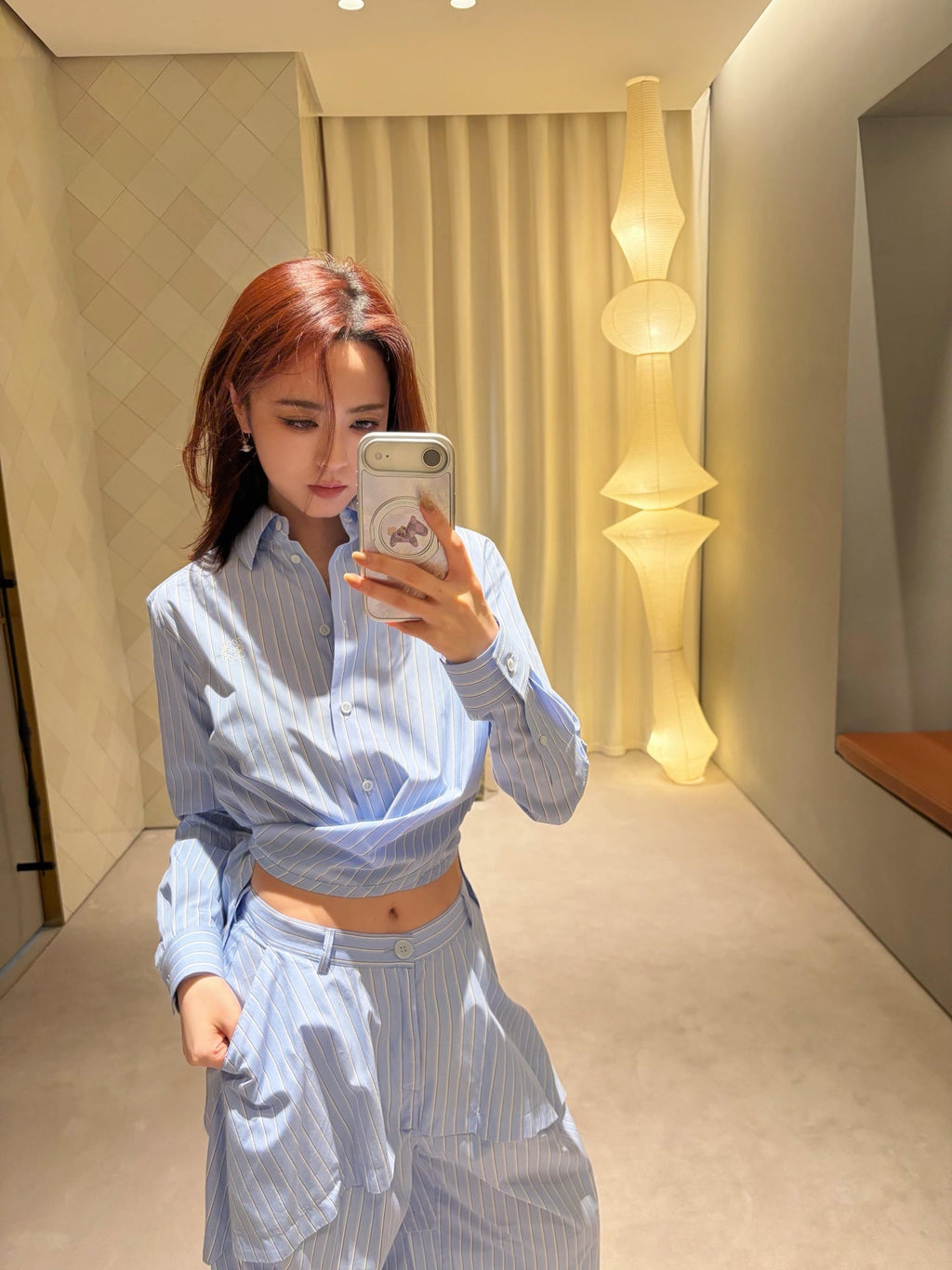 2026 Women's Way Embroidered Striped Laced Shirt (FF776)