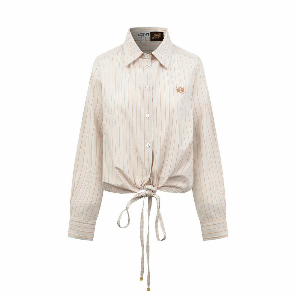 2026 Women's Way Embroidered Striped Laced Shirt (FF776)