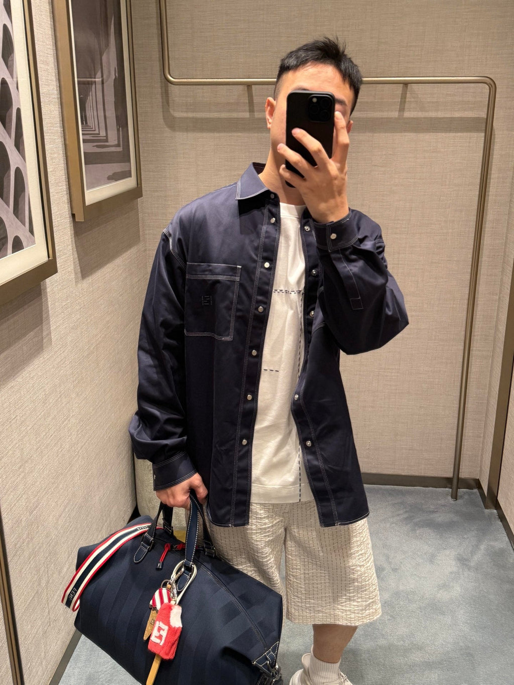 2026 New Model FF Embroidered Contrast Shirt (BB881-B35)